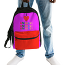 I LOVE ANIMALS Hot Pink Small Canvas Back Pack-1