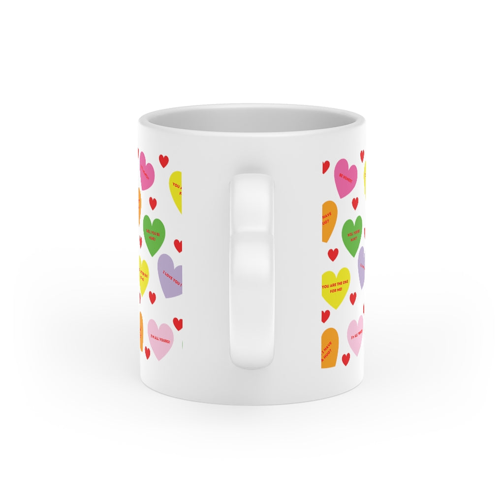 Sweet Tart Hearts-Heart Shaped Handle Mug