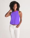 Cali Flower Ladies Cropped Tank-3