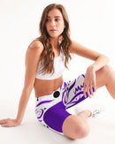 Purple Dragon Ladies Mid-Rise Bike Shorts-5