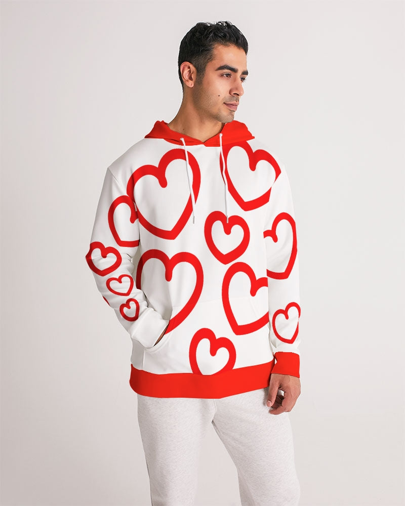 V-DAY Red Hearts Men's Hoodie