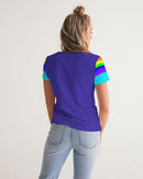 Rainbowbrite Aqua Ladies V-Neck Tee-2