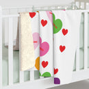 Valentine's Sweet Tart Hearts Sherpa Fleece Blanket-4