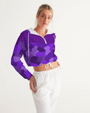 Purple Fusion Ladies Cropped Windbreaker-6