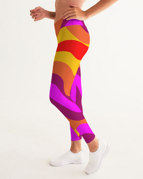 Bright Swirl Ladies Yoga Pants - 0