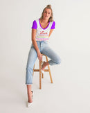 LOVE IS Ladies V-Neck Tee-6