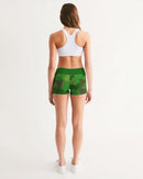 Green Fusion Ladies Mid-Rise Yoga Shorts-5