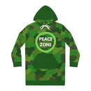 Green Fusion Ladies Hoodie Dress-17