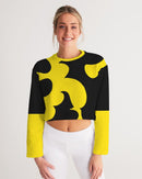Bumble Bee Ladies Cropped Long Sleeve Sweatshirt-1