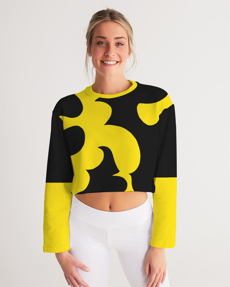 Bumble Bee Ladies Cropped Long Sleeve Sweatshirt