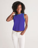 Blue Turqu Ladies Cropped Tank-3