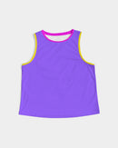 Cali Flower Ladies Cropped Tank-7
