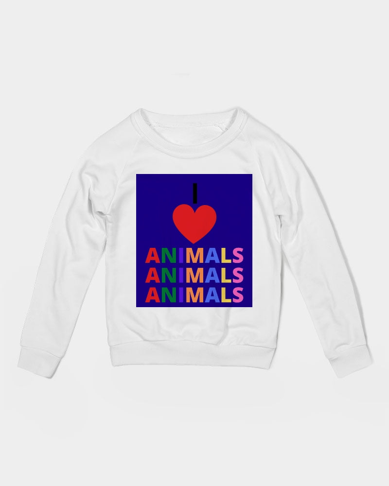 I LOVE ANIMALS Boys Graphic Sweatshirt