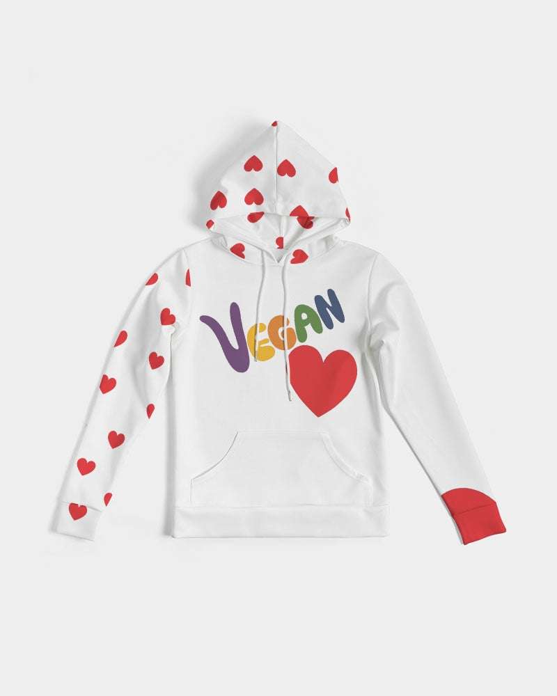 Vegan Heart Ladies Hoodie