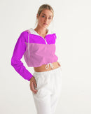Pink Pink Ladies Cropped Windbreaker-5