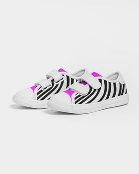 Zebra Hot Pink Girls Velcro Sneaker