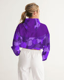 Purple Fusion Ladies Cropped Windbreaker-3