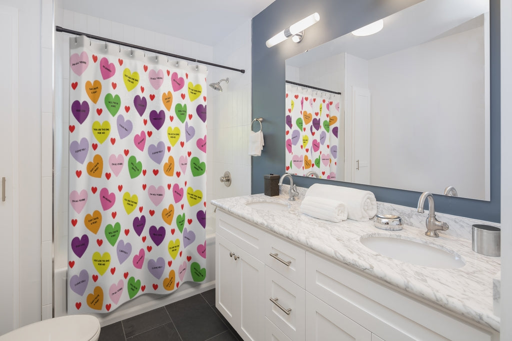 Sweet Tart Hearts Shower Curtain - 0