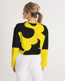 Bumble Bee Ladies Cropped Long Sleeve Sweatshirt-5