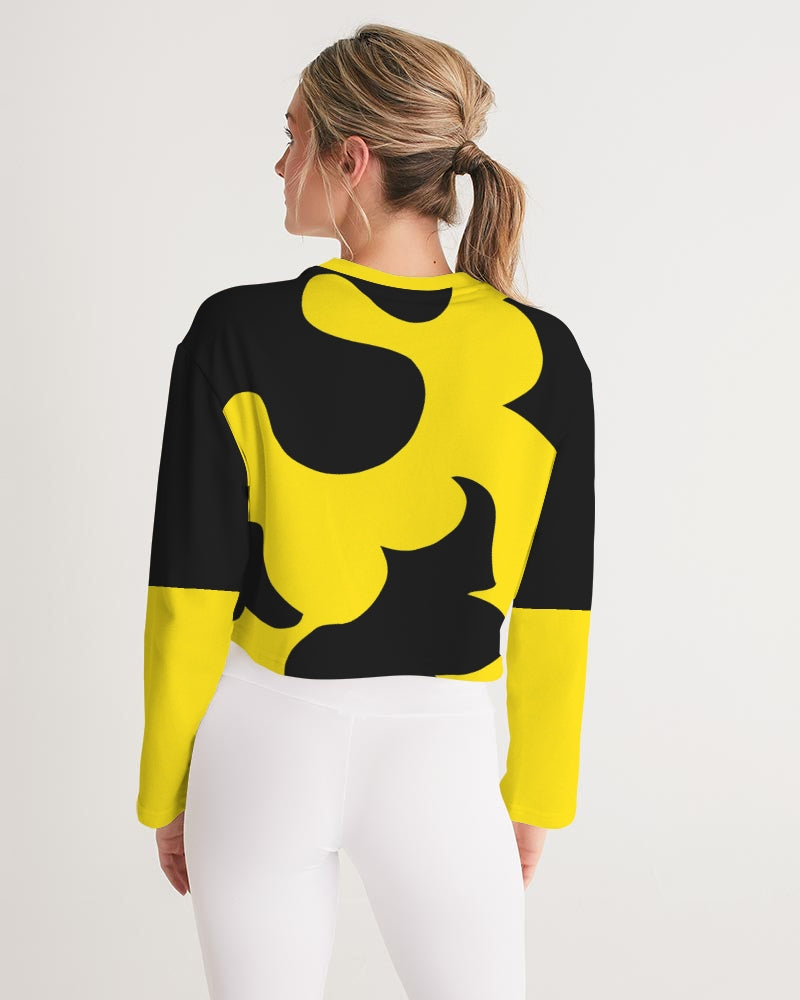 Bumble Bee Ladies Cropped Long Sleeve Sweatshirt