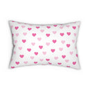 Pink Hearts Spun Polyester Lumbar Pillow-5