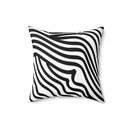 Zebra Hot Pink Faux Suede Square Pillow-1