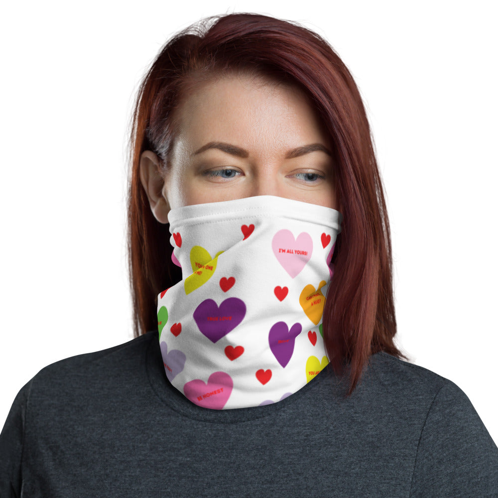 Sweet Tart Hearts Neck Gaiter