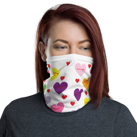 Sweet Tart Hearts Neck Gaiter