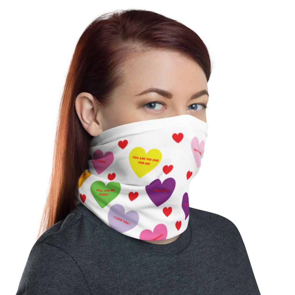 Sweet Tart Hearts Neck Gaiter