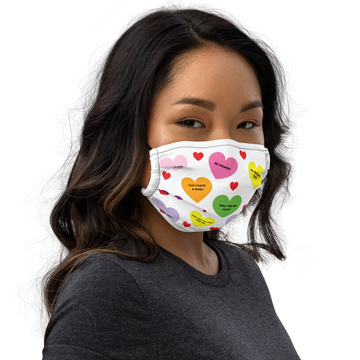 Valentine's Sweet Tart Hearts Premium face mask - 0