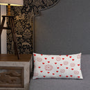 Valentine's Red Hearts and Roses Premium Pillow-12