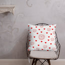 Valentine's Red Hearts and Roses Premium Pillow-26
