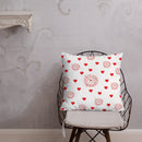 Valentine's Red Hearts and Roses Premium Pillow-21