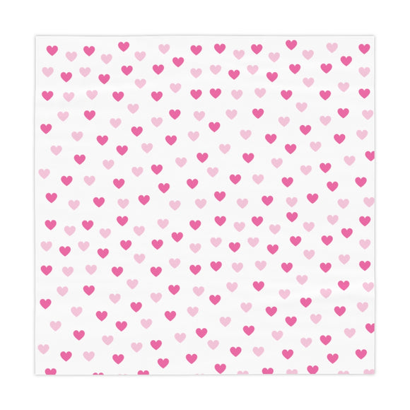 Pink Hearts Table Cloth