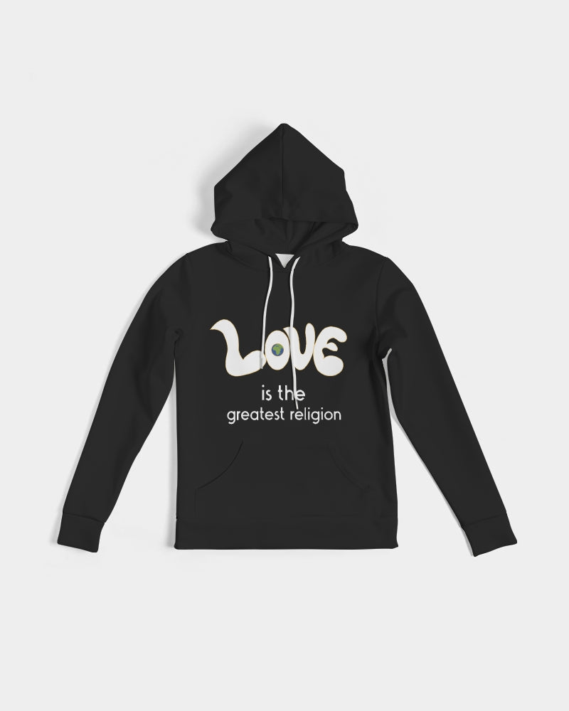 Love Is The Greatest Religion Ladies Hoodie (QR CODE ON BACK FOR BRAND SUPPORTERS)