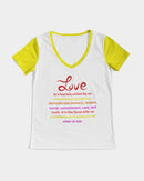 LOVE IS Ladies V-Neck Tee-7
