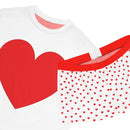 Ladies Big Red Heart Short Pajama Set-8