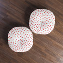 Red Hearts Tufted Round Floor Pillow-4