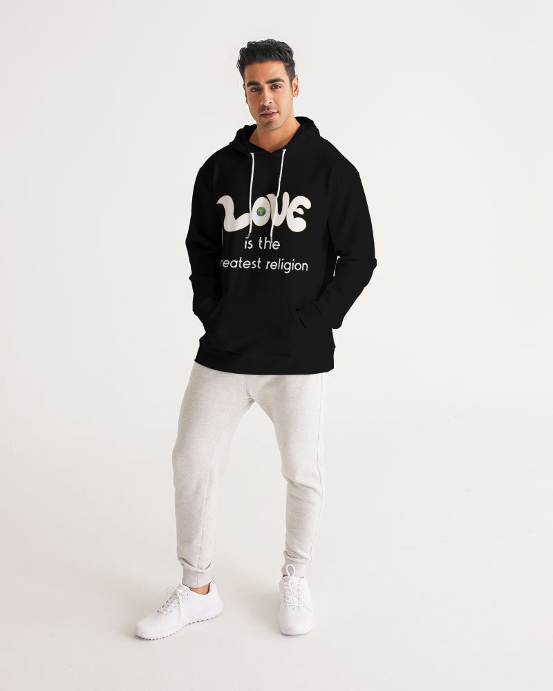 Love Is The Greatest Religion Men's Hoodie (QR CODE ON THE BACK FOR BRAND SUPPORTERS)