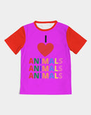 I LOVE ANIMALS GIRLS TEE SHIRT-1