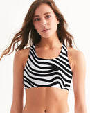 Zebra Print Ladies Seamless Sports Bra-1