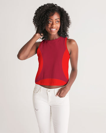 Berry Cherry Ladies Cropped Tank - 0