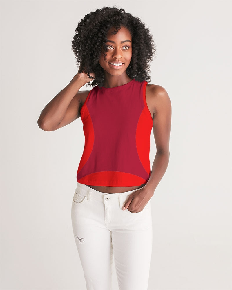 Berry Cherry Ladies Cropped Tank