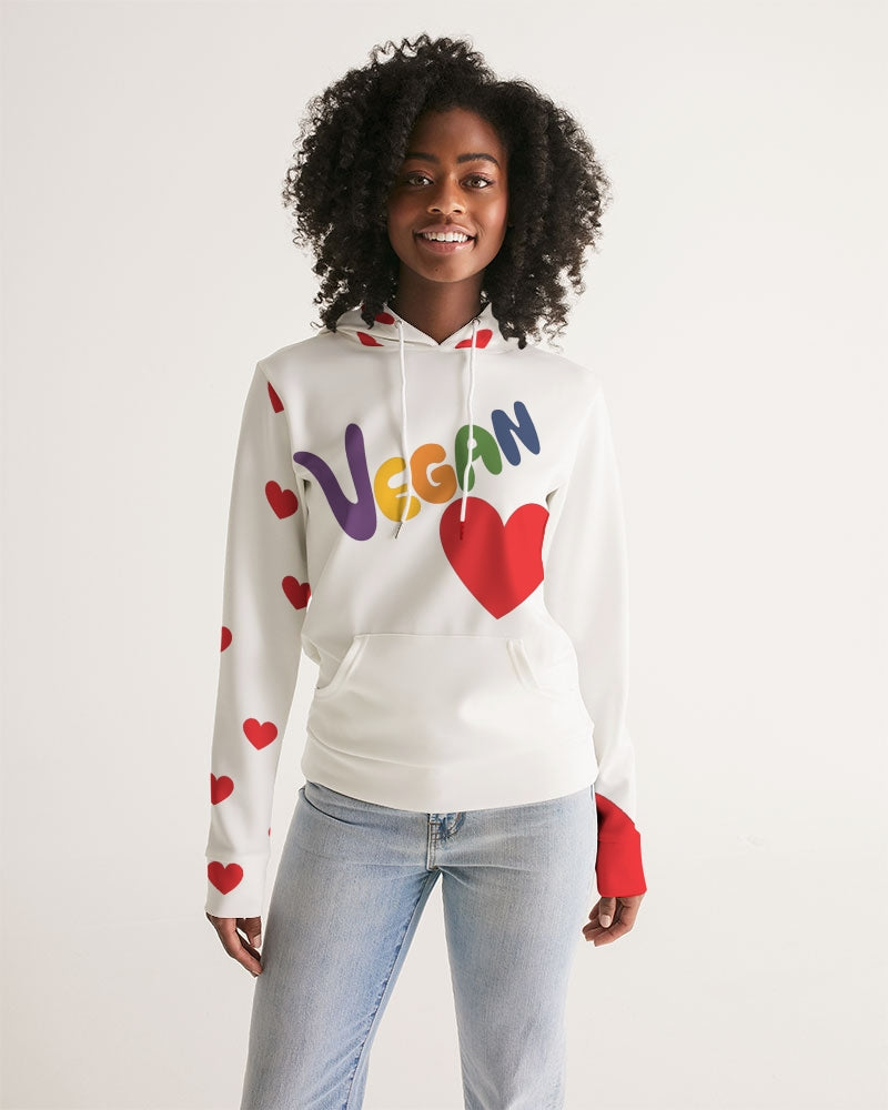 Vegan Heart Ladies Hoodie