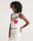 Vegan Heart Ladies Cropped Tank-4