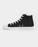 Black and Blue Hightop Men's Shoes-7