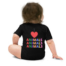 I LOVE ANIMALS Baby Short Sleeve 100% COTTON One Piece-2