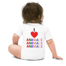 I LOVE ANIMALS Baby Short Sleeve 100% COTTON One Piece-7