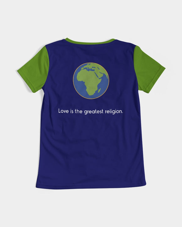 Love Is The Greatest Religion Ladies V-Neck Tee