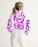 Love Flower Ladies Cropped Windbreaker-3